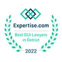 Expertise.com Best DUI Lawyers in Detroit 2022 badge